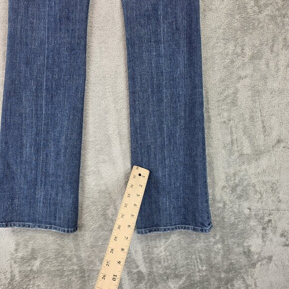 7 For All Mankind Jeans Womens 27 Blue Bootcut Stretch Denim Mid Rise Classic - Picture 3 of 14